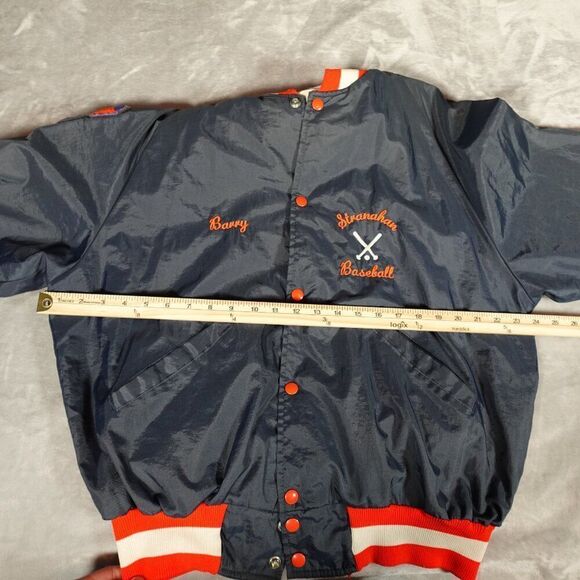 Vintage Stranahan Dragons Baseball Varsity Jacket Mens L Slim Fit Made In USA - Picture 9 of 12